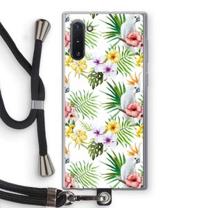 Gele kuif: Samsung Galaxy Note 10 Transparant Hoesje met koord