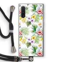 Gele kuif: Samsung Galaxy Note 10 Transparant Hoesje met koord