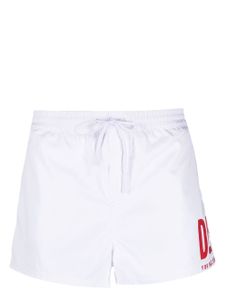 Diesel short de bain à logo imprimé - Blanc