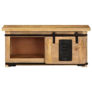 The Living Store TV Meubel Rustiek Mangohout - 90 x 35 x 40 cm - Schuifrail