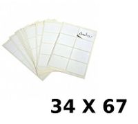 Apli witte etiketten ft 34 x 67 mm (b x h), 18 stuks, 3 per blad (2684) - thumbnail