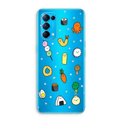 Happy bento friends: Oppo Find X3 Lite Transparant Hoesje