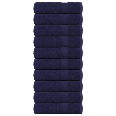 VidaXL Douchehanddoeken 10 st 70x140cm 360g/m² 100% katoen marineblauw