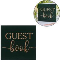 Ginger Ray gastenboek groen 21 cm | 10 stuks