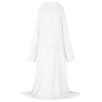 VidaXL Deken hoodie wit f flanel