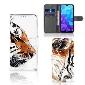 Hoesje Huawei Y5 (2019) Watercolor Tiger