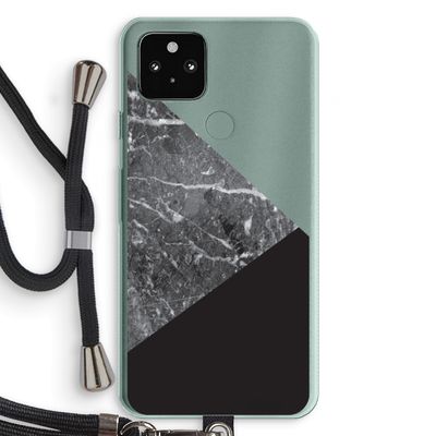 Combinatie marmer: Pixel 5a 5G Transparant Hoesje met koord