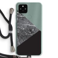 Combinatie marmer: Pixel 5a 5G Transparant Hoesje met koord