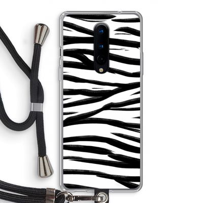 Zebra pattern: OnePlus 8 Transparant Hoesje met koord