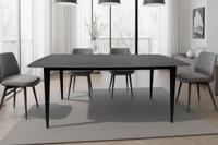 Moderne eettafel MILANO 180cm antraciet keramiek zwarte metalen poten - 46993