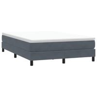 Boxspring zonder matras fluweel donkergrijs 160x210 cm