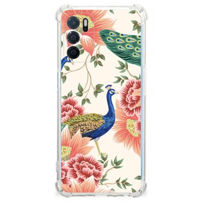 Case Anti-shock voor OPPO A16 | A16s | A54s Pink Peacock Case Anti-shock voor OPPO A16 | A16s | A54s Pink Peacock