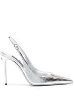 Dolce & Gabbana 120mm metallic snakeskin pumps - Argent