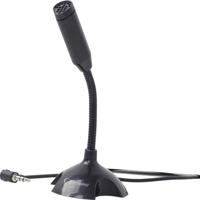 Gembird MIC-D-02 PC-microfoon Zwanenhals Zendmethode:Kabelgebonden Voet Microfoon (3.5 mm jackplug) Kabelgebonden Zwart