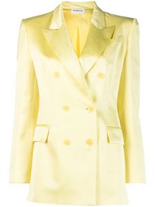 P.A.R.O.S.H. blazer satiné à boutonnière croisée - Jaune