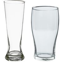 Bierglazen set - pilsglazen fluitje/pint glazen - 8x stuks - glas - thumbnail