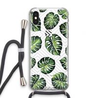 Geometrische jungle: iPhone XS Transparant Hoesje met koord