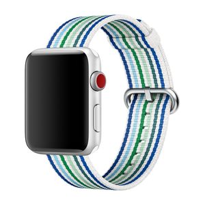 Apple origineel Woven Nylon Apple Watch 38mm / 40mm / 41mm Blue Stripe - MRHA2ZM/A