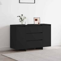 Dressoir met lade Zwart 120 x 41 x 75 cm Bewerkt hout