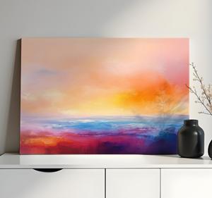 Artistieke zonsondergang Canvas landschap