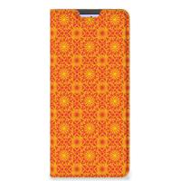 Xiaomi Redmi Note 10 Pro Hoesje met Magneet Batik Oranje - thumbnail