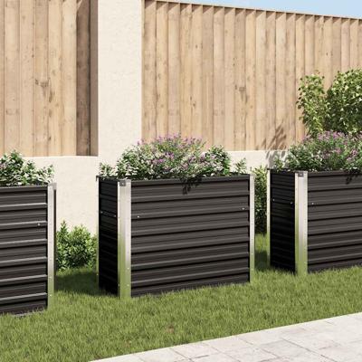 Plantenbak verhoogd 100x40x77 cm gegalvaniseerd staal antraciet