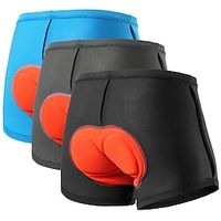 Arsuxeo Voor heren Fietsondergoed 3D gewatteerde short Fietsen Gewatteerde shorts Kleding Onderlichaam Bergracen Wegwielrennen Sport Lapwerk 3D-pad Ademend Sneldrogend Anatomisch ontwerp Zwart Blauw Lightinthebox - thumbnail