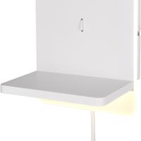 Dimbare LED Wandlamp met Laadstation - Warm Wit 3000K - Mat Wit Metaal