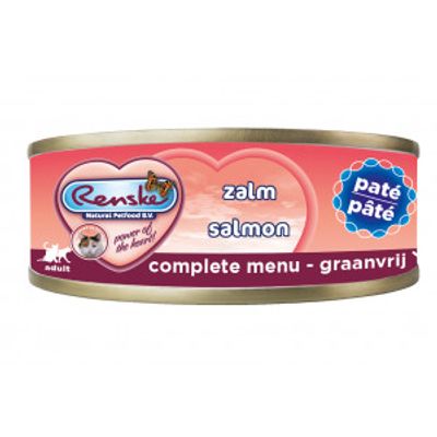 Renske Graanvrij pâté zalm natvoer kat (blik) 1 tray (24 x 70 g)
