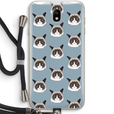 It's a Purrr Case: Samsung Galaxy J7 (2017) Transparant Hoesje met koord