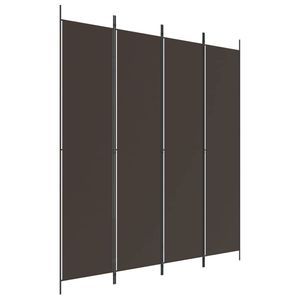 vidaXL Kamerscherm met 4 panelen 200x220 cm stof bruin