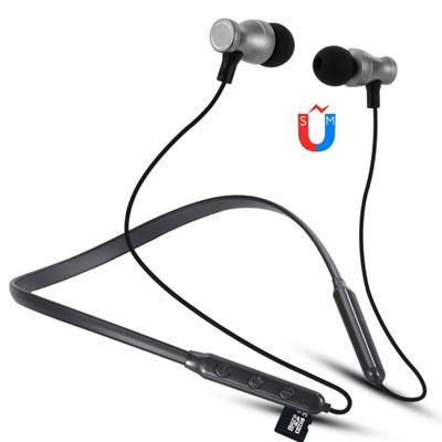 F106 Bluetooth 4.2 Hanging Neck Design Bluetooth Headset Support Music Play & Switching & Volume Control & Answer(Black)