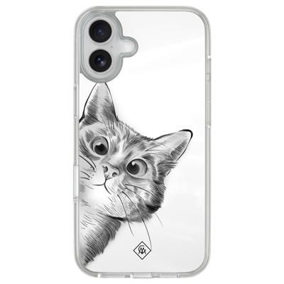 iPhone 16 hybride hoesje - Kat kiekeboe