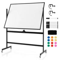 Magnetische Dubbelzijdige Whiteboard In Hoogte Verstelbare Mobile Whiteboard met Wielen Grote Whiteboard voor Kantoor/Klaslokaal