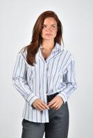 Weekend Max Mara blouse Tessile 050 navy pinstripes
