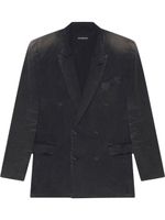 Balenciaga blazer en coton à boutonnière croisée - Noir