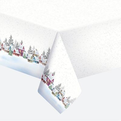Daisy kerst Tafelkleed - 120 x 180 cm - papier - kerstdorp print - rechthoekig -?tafellaken