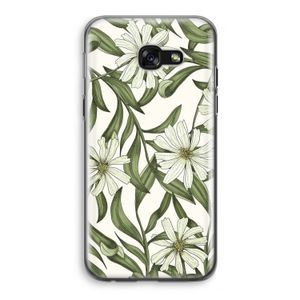 Wit bloemenpatroon: Samsung Galaxy A5 (2017) Transparant Hoesje