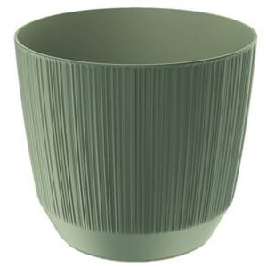 Prosperplast Plantenpot - stripe - olijfgroen - D20xH17 cm