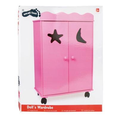 Small Foot houten poppen kledingkast roze