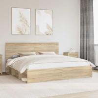Bedframe met hoofdeinde Sonoma 200 x 200 cm Massief grenenhout