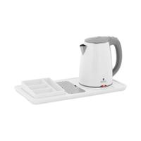Professionele hotelwaterkoker - wit - 1.2 L - 1800 W - met koffie- en theestation