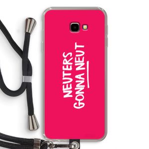 Neuters (roze): Samsung Galaxy J4 Plus Transparant Hoesje met koord