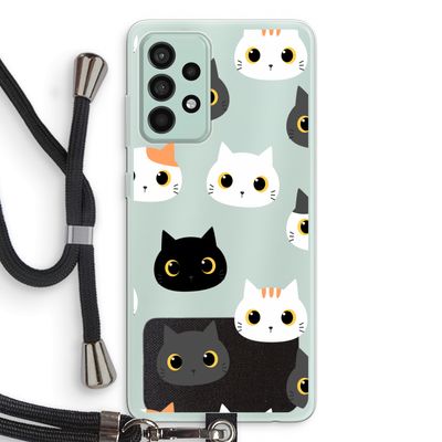 Katten: Samsung Galaxy A52s 5G Transparant Hoesje met koord