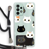 Katten: Samsung Galaxy A52s 5G Transparant Hoesje met koord