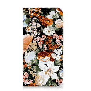 Smart Cover voor iPhone 15 Pro Max Dark Flowers