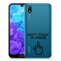 Huawei Y5 (2019) Silicone-hoesje Finger Don&apos;t Touch My Phone