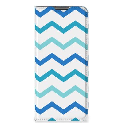 Nokia G50 | Hoesje met Magneet | Zigzag Blauw