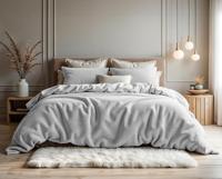 RoyalTextile - Teddy Katoen Dekbedovertrek - Wit - 240 x 220 RoyalTextile - Teddy Katoen Dekbedovertrek - Wit - 240 x 220