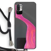 Paarse stroom: Xiaomi Redmi Note 10 5G Transparant Hoesje met koord
